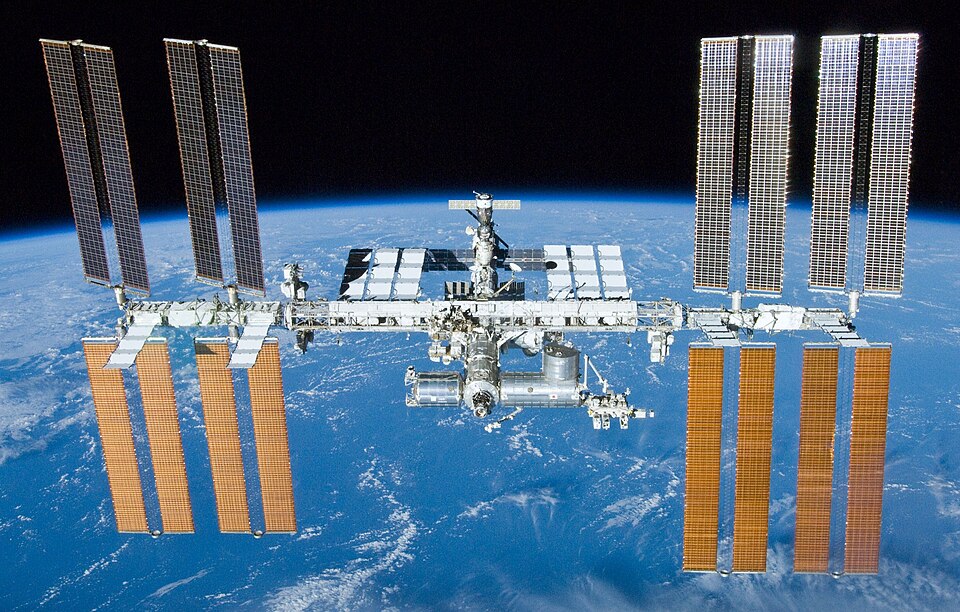 view of the International Space Station from space