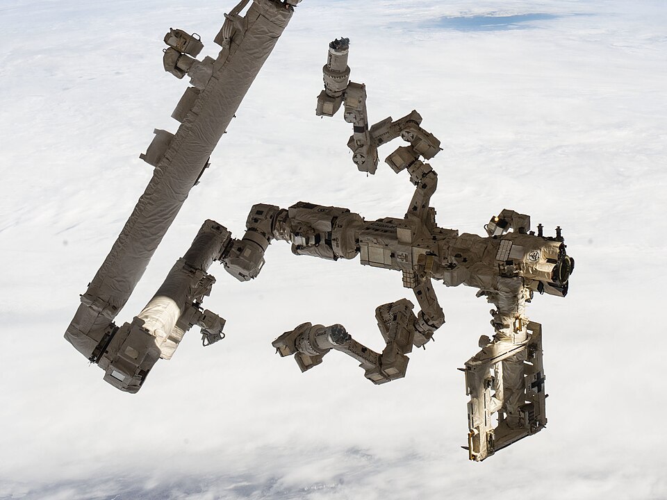 Dextre robotic system onboard the International Space Station