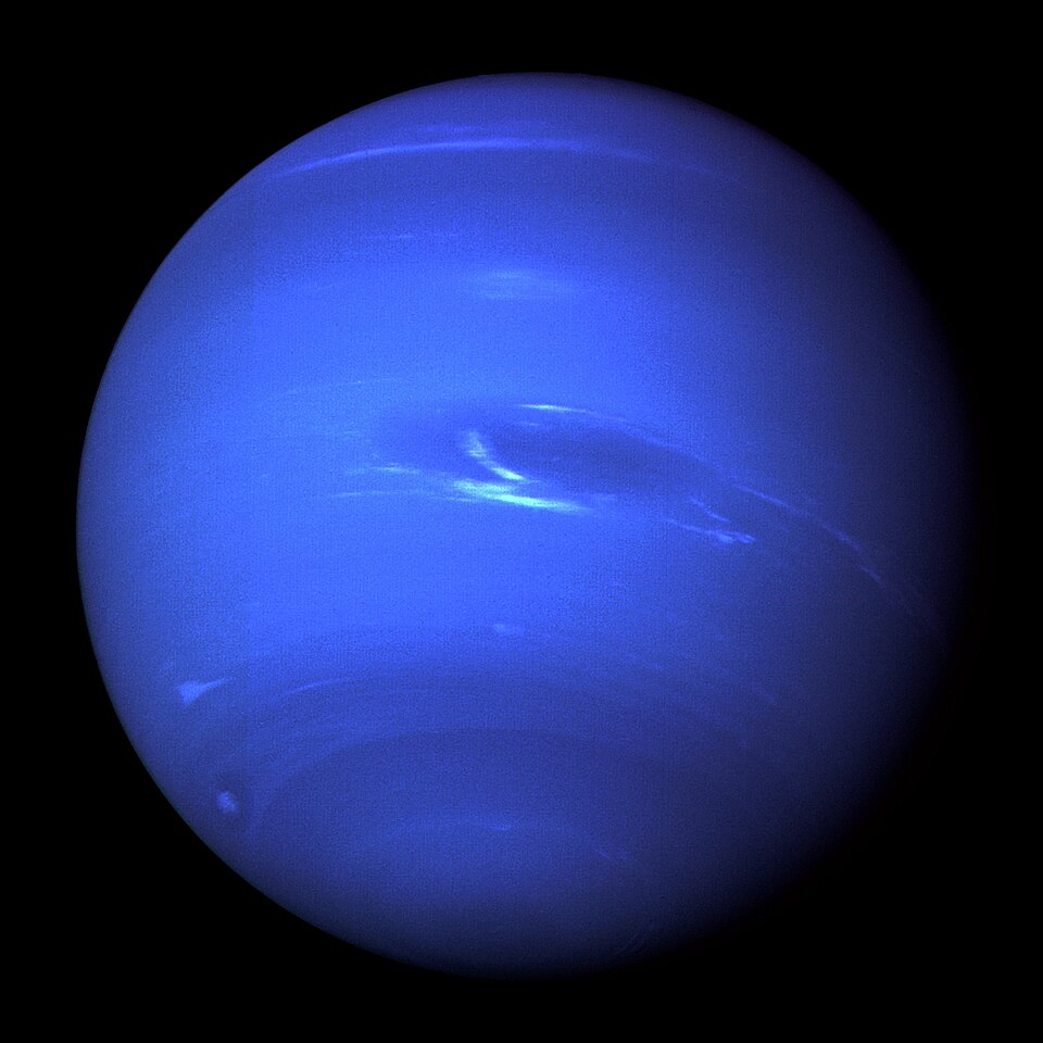 Neptune a blue sphere