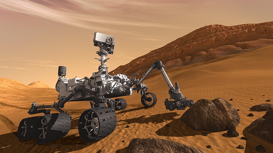 curiosity rover artist impression