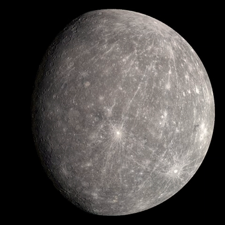 Mercury image taken from Messenger space mission